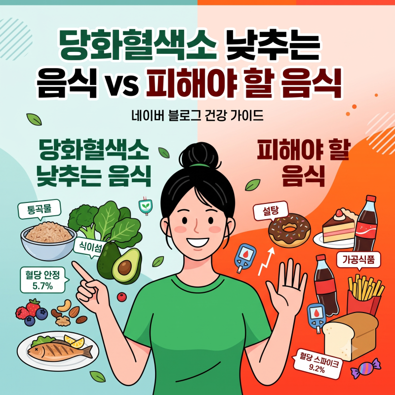 당화혈색소 낮추는 음식 vs 피해야 할 음식 총정리(음식별 혈당지수 비교표)