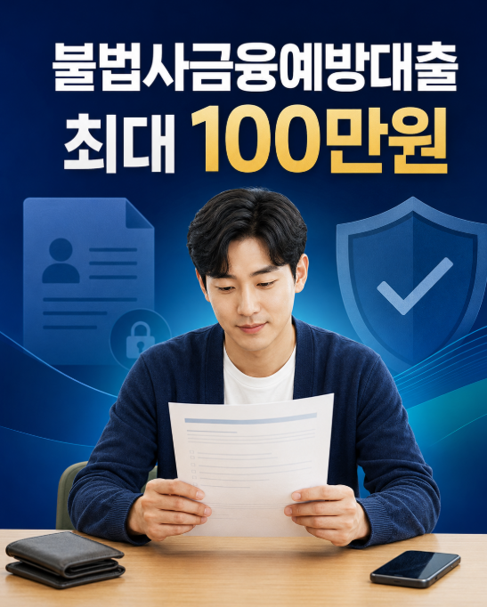 불법사금융예방대출 저신용자 최대 100만원 신청 방법, 준비서류·금리·상환조건 정리