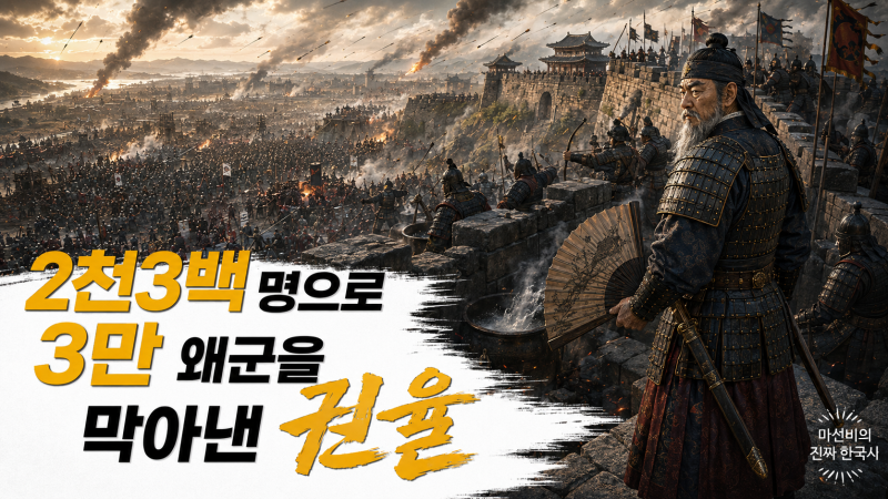 [조선] 2,300명으로 3만 왜군을 물리친 권율