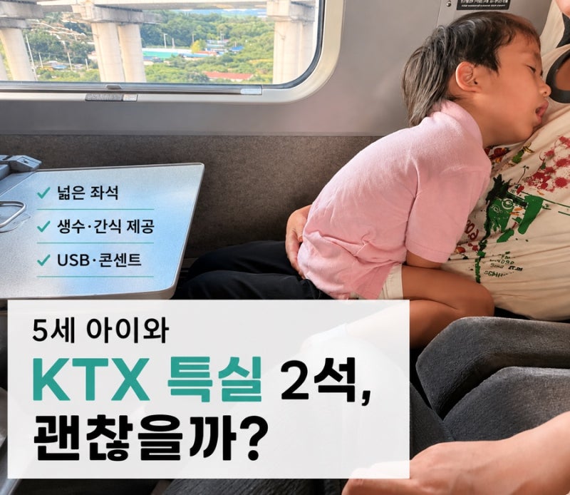 5세 아이와 KTX 특실 후기, 2석만 예매해도 괜찮을까?