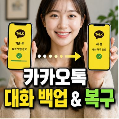 카카오톡 백업 방법 ! 대화내용 백업 및 새 스마트폰 이전 복구 순서