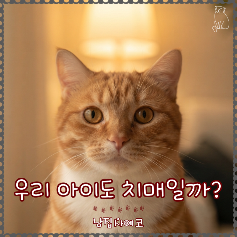 고양이 인지기능 장애 치매 증상과 마주할 변화들