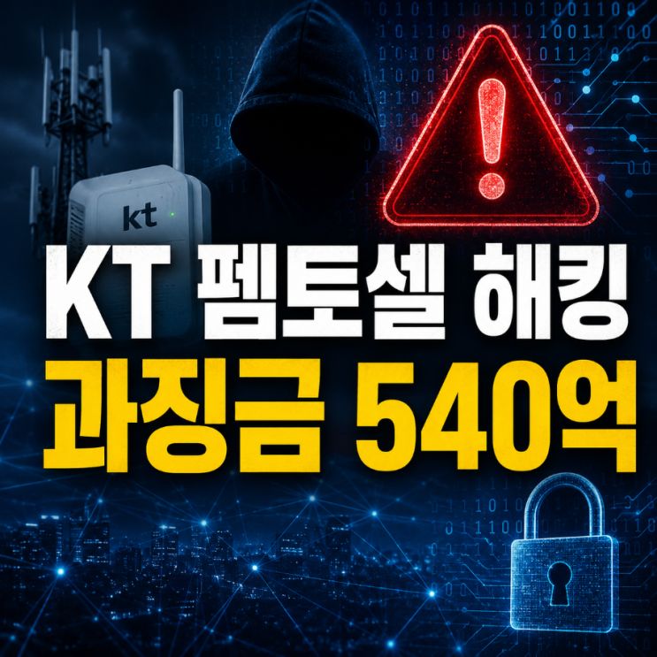 <b>KT 펨토셀 해킹</b>, 개인정보 유출, 과징금 540억까지