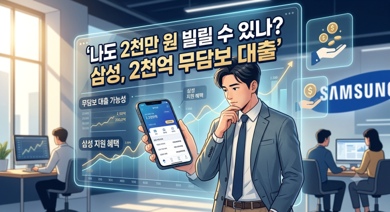 나도 2천만 원 빌릴 수 있나? 삼성, 2천억 무담보 대출
