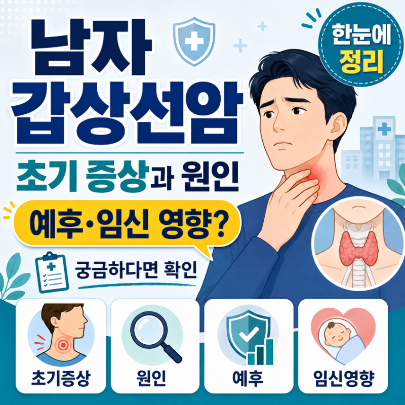 남자 갑상선암 초기 증상과 원인 예후, 임신에도 영향있는지 궁금하다면