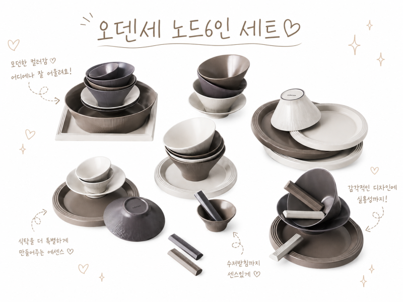 ️ 신혼부부 신혼 그릇세트 추천! 오덴세 노드 6인조 36P 내돈내산 1년 사용 후기