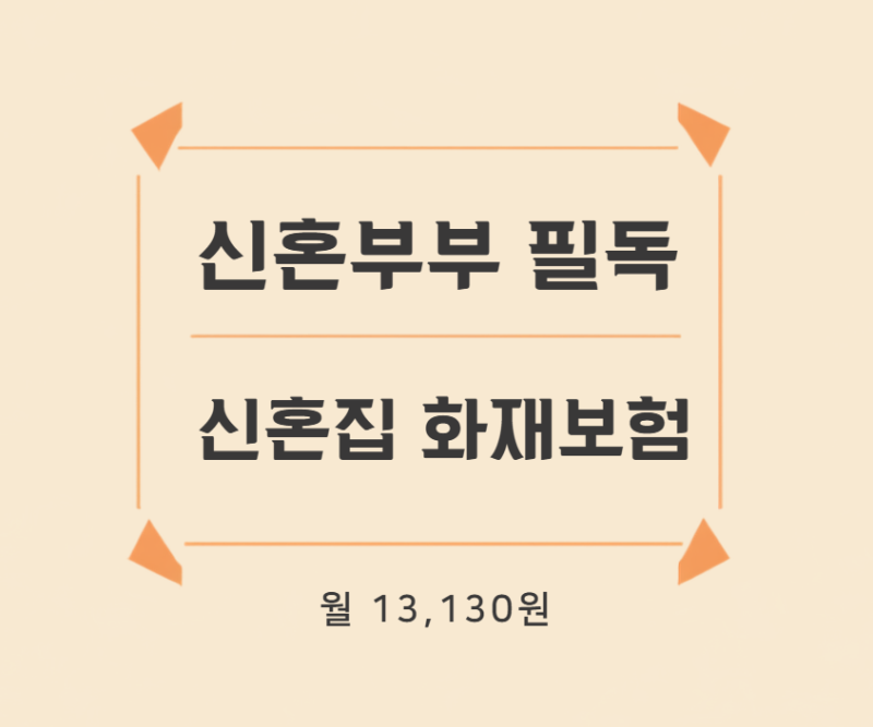 신혼집 화재보험 급배수 화재보상 1만원대 라이나손보 추천