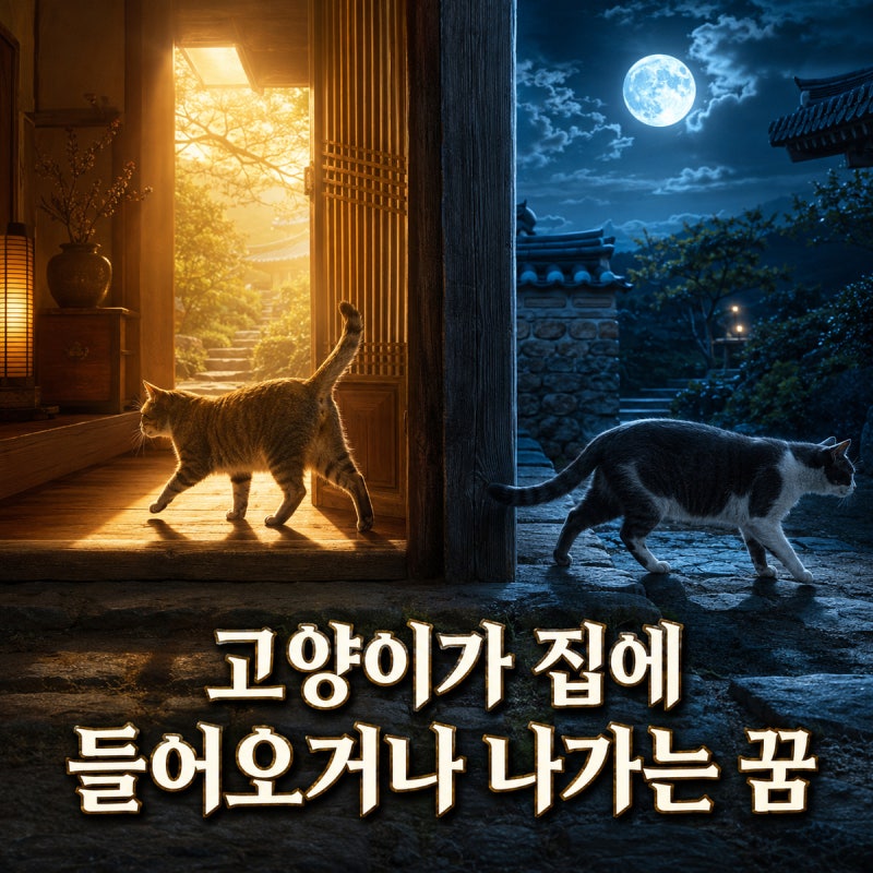 고양이가 집으로 들어오는 꿈과 나가는 꿈