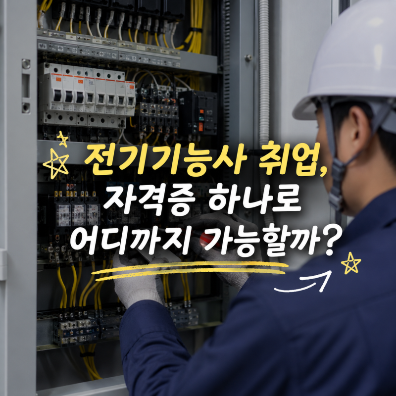 전기기능사 취업, 자격증 하나로 어디까지 가능할까