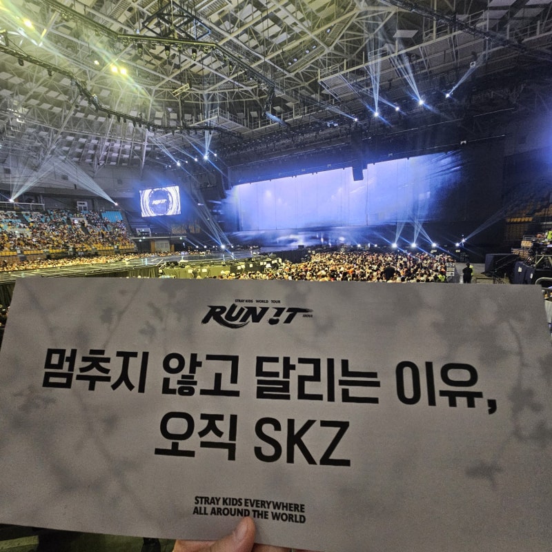 스트레이키즈 런잇 콘서트 7월 29일 수요일 올림픽 체조경기장 1층 5구역 후기