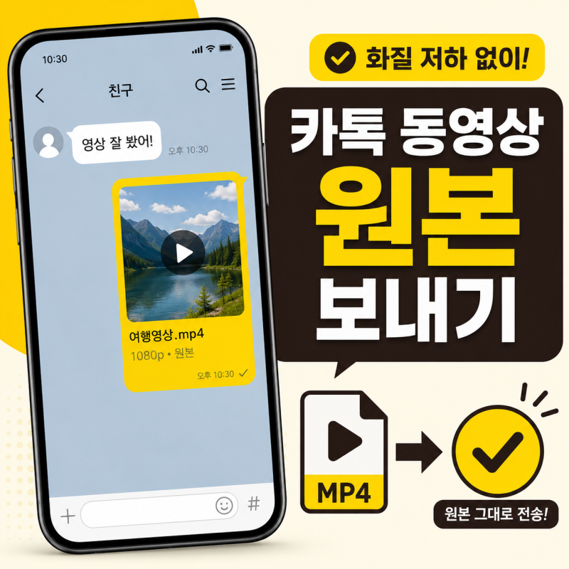 카카오톡 동영상 원본 보내기, 용량 줄지 않게 원본 전송하는 방법
