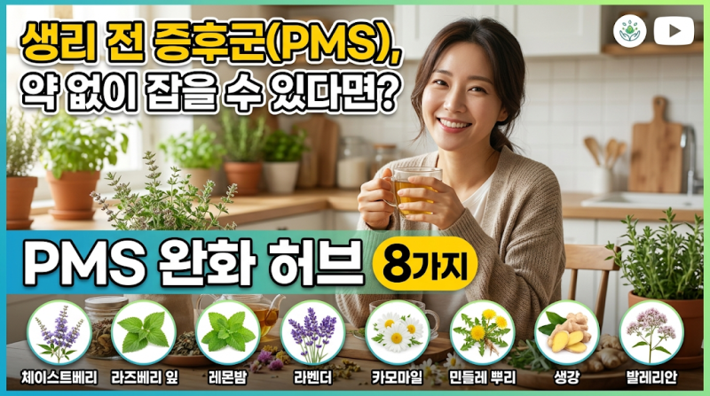 생리 전 증후군, 약 없이 잡을 수 있다면? — PMS 완화 허브 8가지