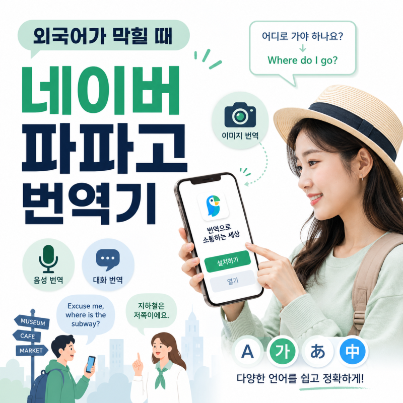 네이버 파파고 번역기, “외국어가 막힐 때” 무료 앱 설치법