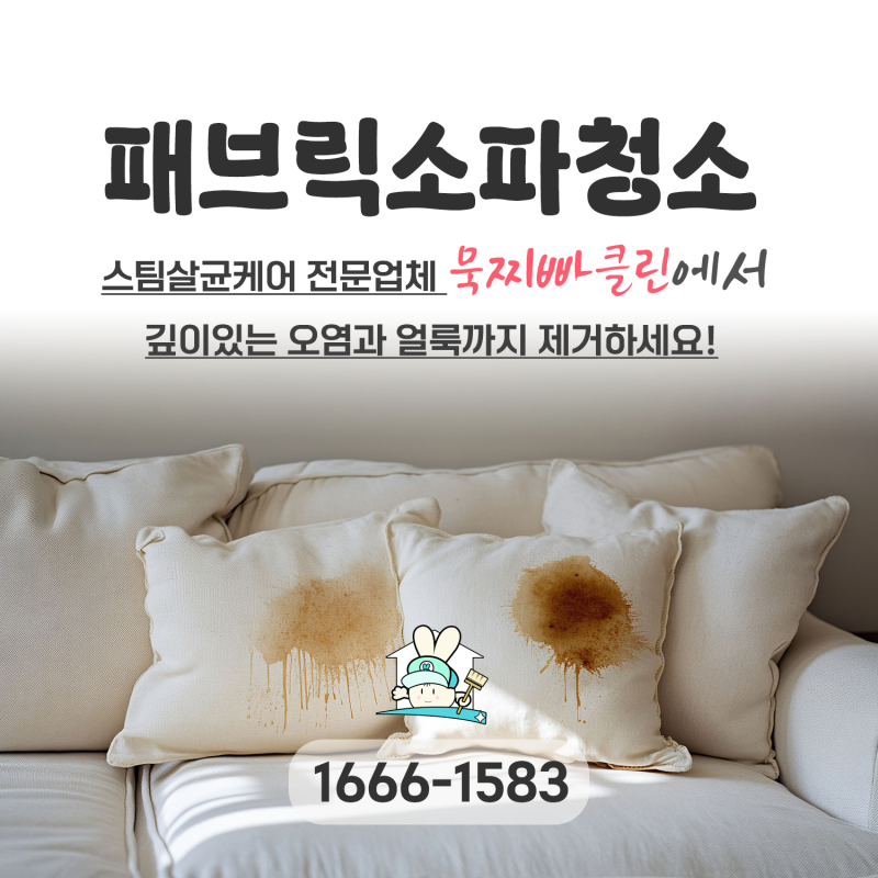 패브릭 소파청소, 스팀 살균 얼룩제거 전문 쇼파 케어 업체는 여기!
