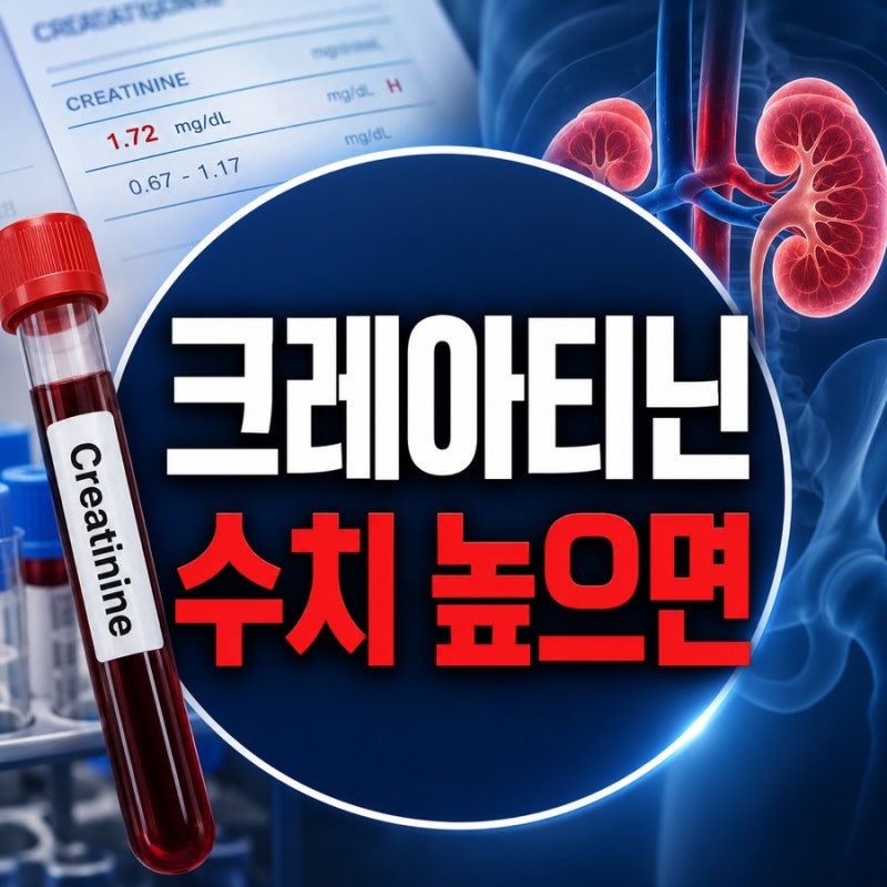 크레아티닌 수치 높으면 나타나는 증상과 낮추는 관리법