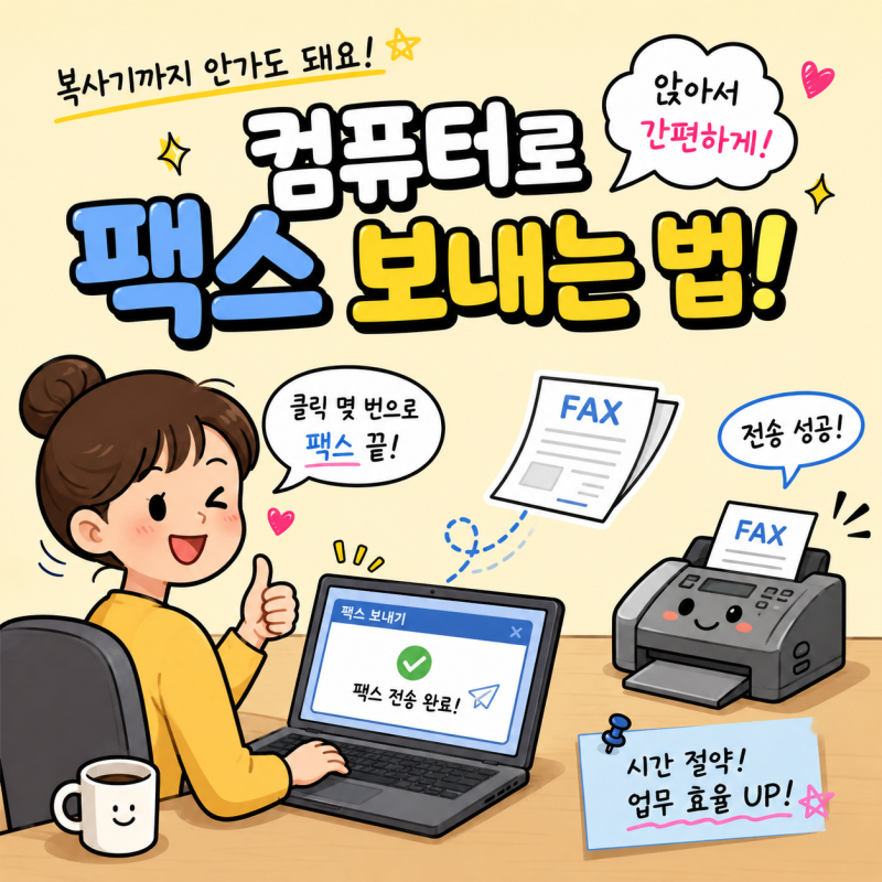 컴퓨터에서 팩스 보내는 방법! (복합기까지 안 가고 캐논 팩스 드라이버 설치하기)