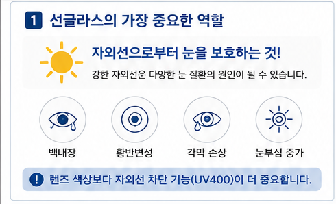 편광렌즈와 일반 선글라스, 어떤 차이가 있을까요?