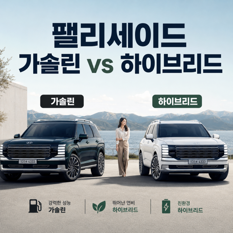 팰리세이드 가솔린과 하이브리드 599만원 차이, 실제 연비까지 따지면 선택은 달라질까