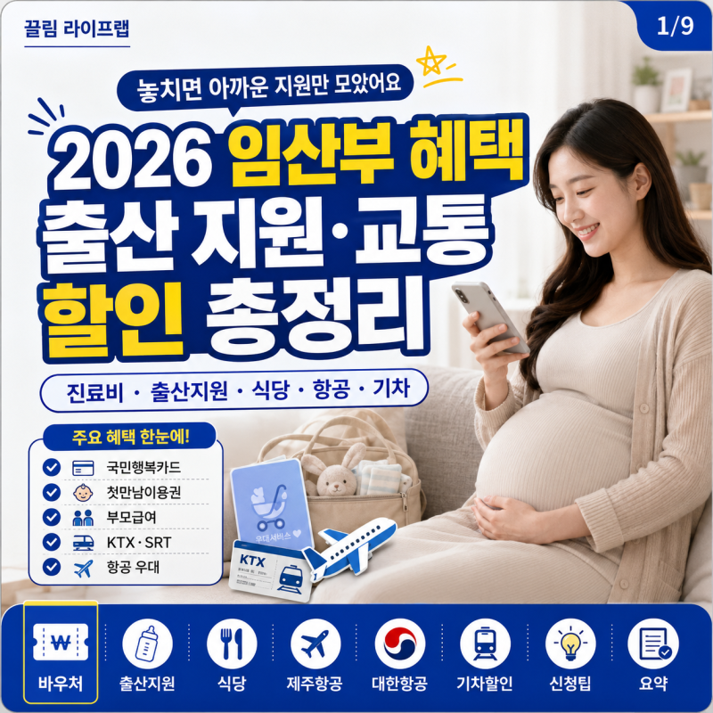 2026 임산부 혜택 출산 지원 식당 제주항공 대한항공 기차 할인 이용법