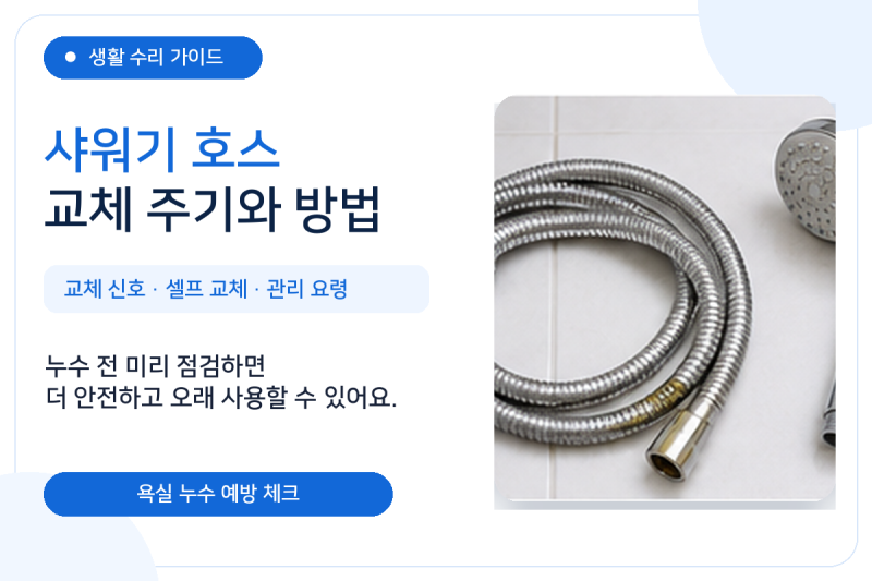 샤워기 호스 교체 주기와 관리 방법