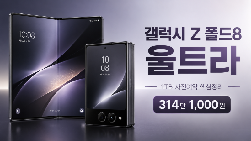 갤럭시 Z폴드8 울트라 1TB 사전예약, 314만원에 살 만할까?