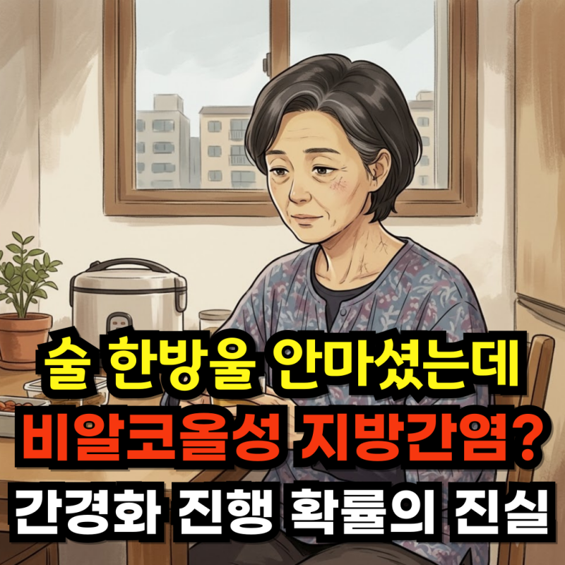 술 한 방울 안 마셨는데 비알코올성 지방간염(NASH)? 간경화 진행 확률의 진실