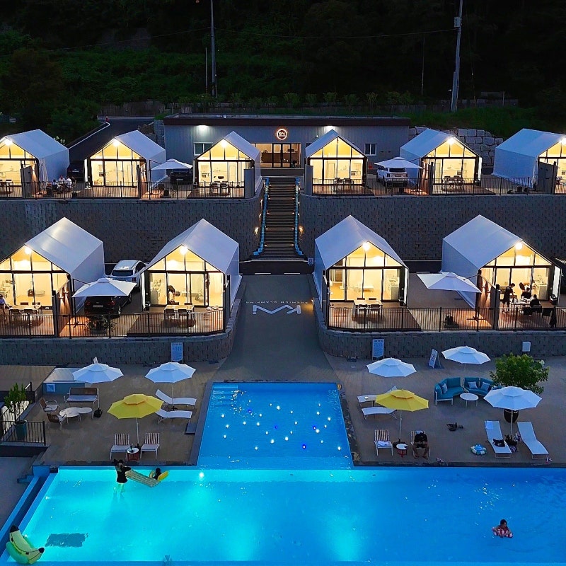 서울 근교 가평 글램핑 수영장 카이글램핑 가평 풀빌라