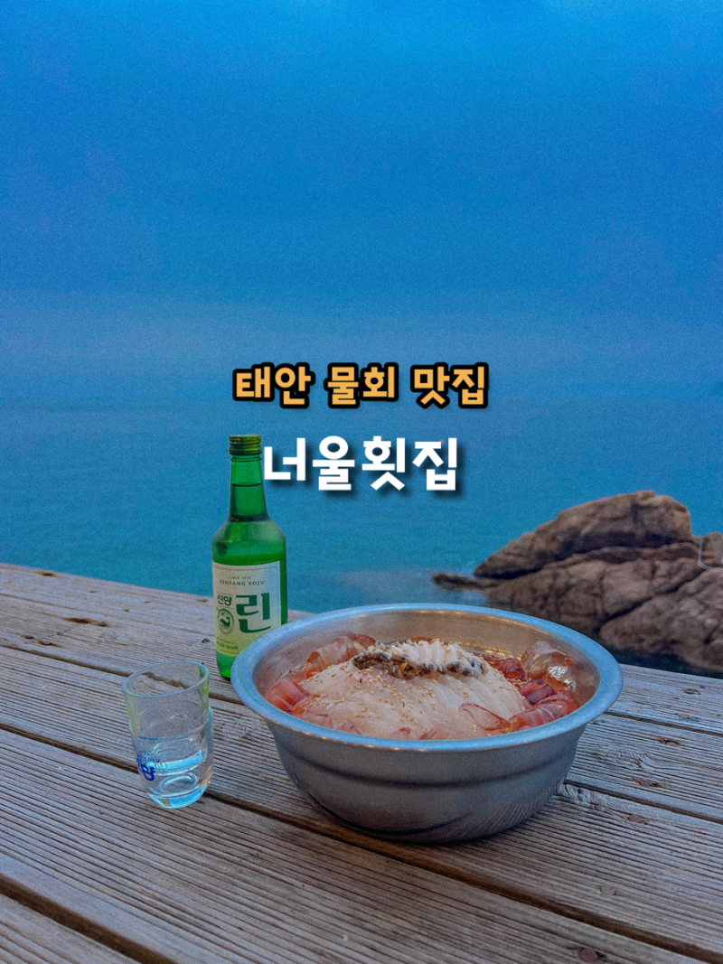 태안 만리포해수욕장 물회 맛집 오션뷰 너울횟집 포차 감성 낭만이었다