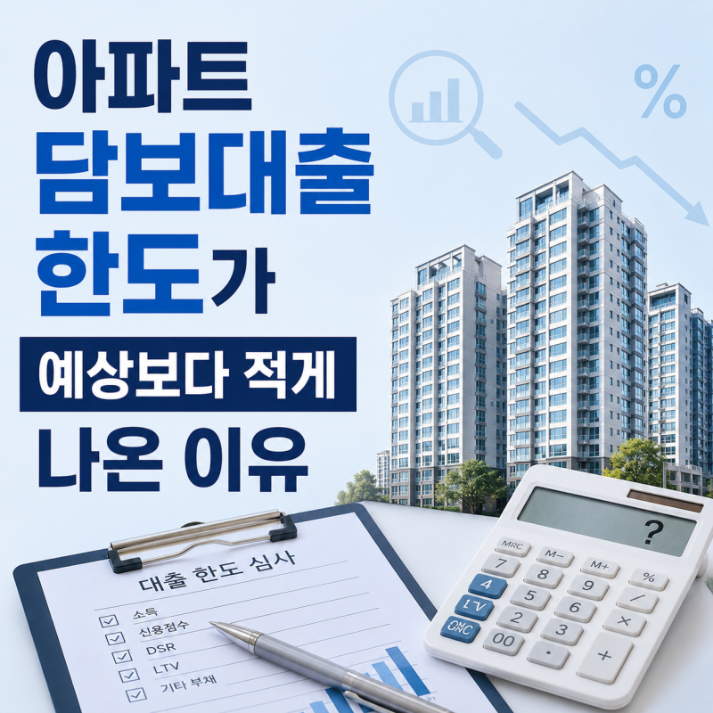 부산 아파트 담보대출 한도가 예상보다 적게 나온 이유, 꼭 확인해야 할 5가지