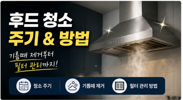 후드 청소 주기, 기름때 제거부터 필터 관리 방법까지