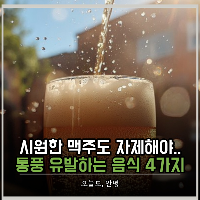 매일 시원한 맥주 마시다가는 "통풍이 갑자기 찾아옵니다" 요산 높이는 음식 BEST 4