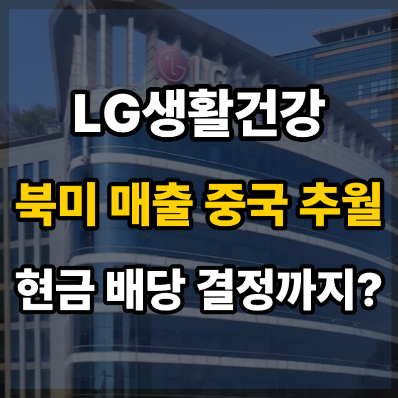 LG생활건강 2분기 실적 1000억 돌파 (북미 매출 중국 추월 1500원 배당)