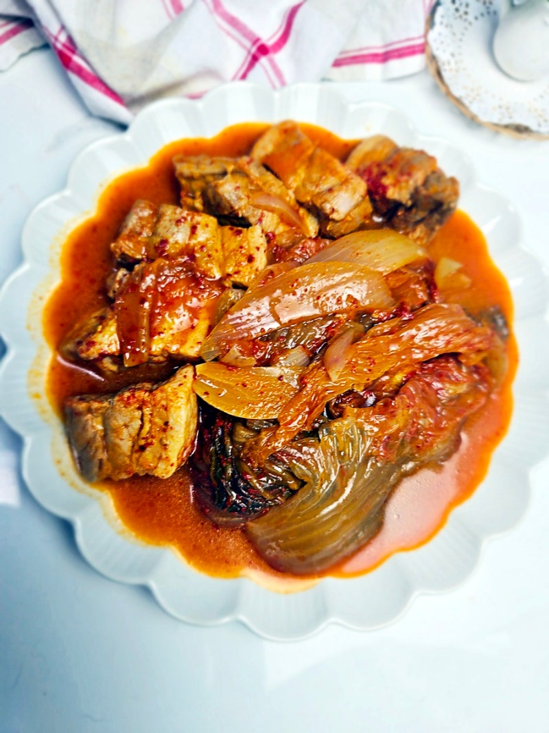삼겹살 김치찜 레시피 통삼겹살 묵은지찜