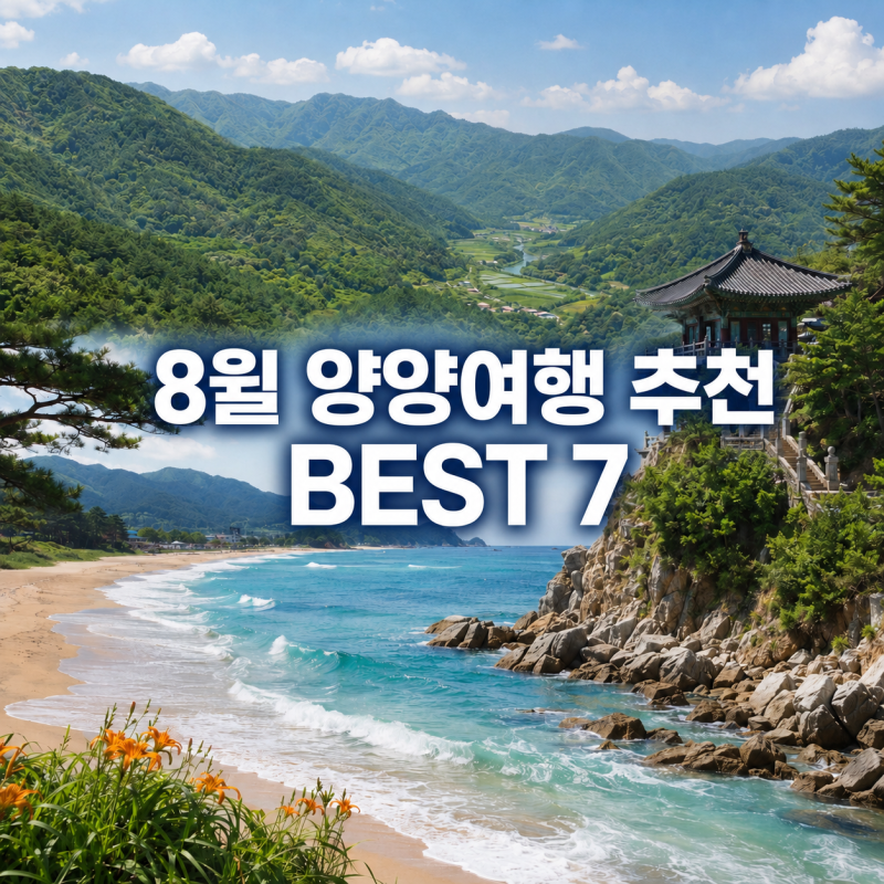 8월 양양 여행지 추천 BEST 7 강원도 여름휴가 가볼만한곳