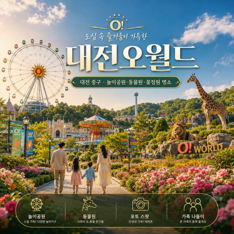 대전 오월드 완벽 가이드 (주랜드·조이랜드·플라워랜드·버드랜드 총정리)