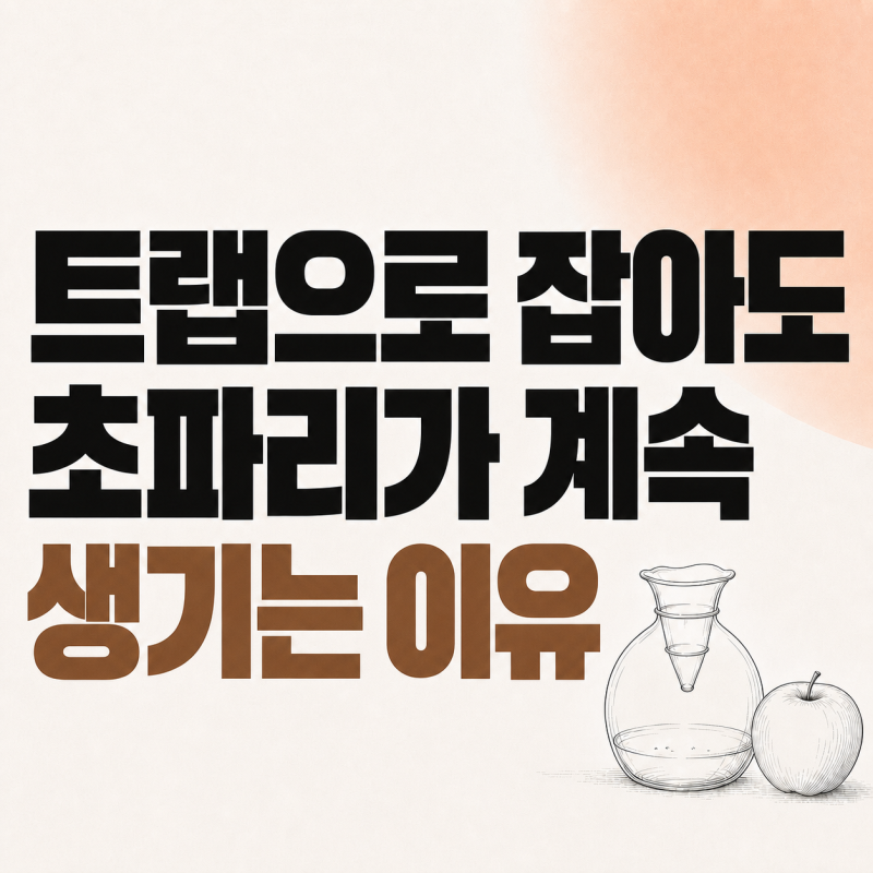 초파리 트랩을 만들어도 계속 생기는 이유