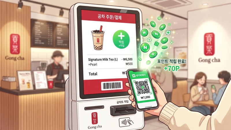 공차 네이버페이 현장결제 포인트 적립 혜택 총정리! 키오스크 주문법