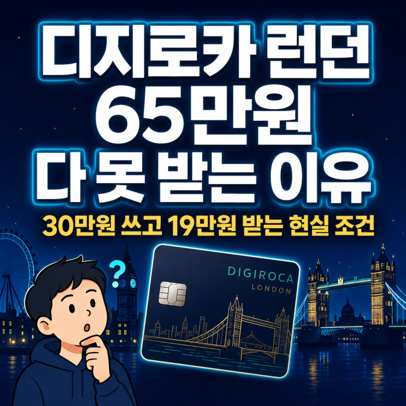 롯데 디지로카 런던 캐시백 조건 최대 65만원 혜택 한눈에