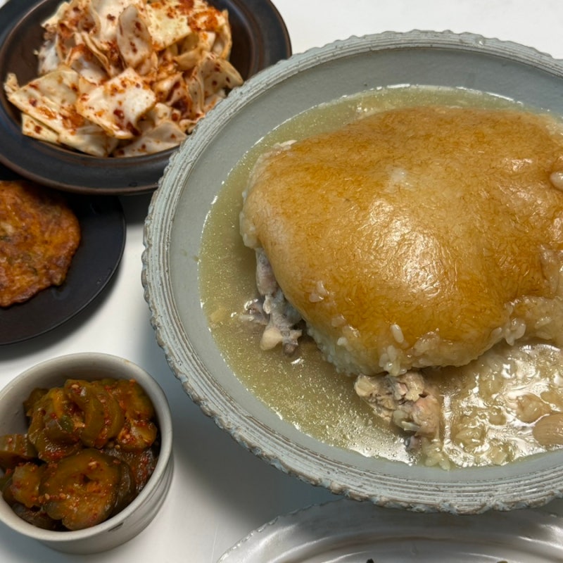 [누룽지 삼계탕] 전기밥솥 삼계탕 레시피｜초간단으로 만드는 누룽지 삼계탕
