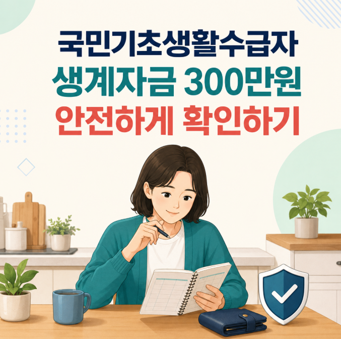 생계자금 300만원 대출 방법, 국민기초생활수급자 저금리 안전한 소액대출 방법