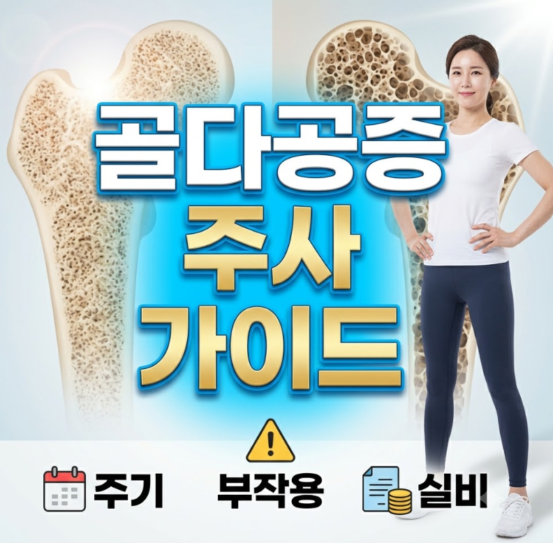 골다공증 주사 완벽정리 : 맞는 시기, 주기, 효과, 부작용 확률, 대안까지