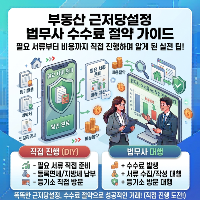 근저당설정 필요 서류부터 비용까지 직접 진행하며 알게 된 법무사 수수료 절약 방법