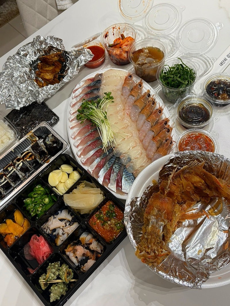 [제주맛집]협재해수욕장회포장 맛집 /옹포횟집 본점/숙소에서 알차게 즐긴 광어·고등어·딱....