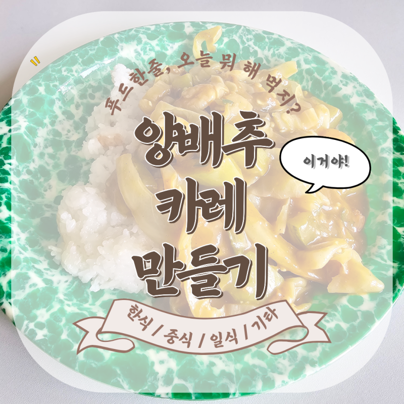 [푸드 한줄] 양배추카레 황금레시피_양배추카레 만들기_간단한요리_다이어트 레시피