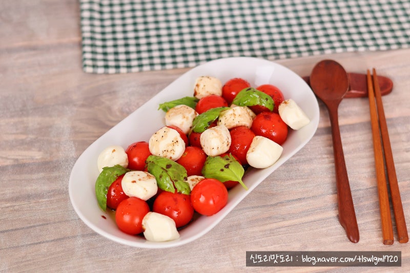 방울토마토 카프레제 만들기 황금비율 토마토 샐러드 소스 발사믹 드레싱 레시피