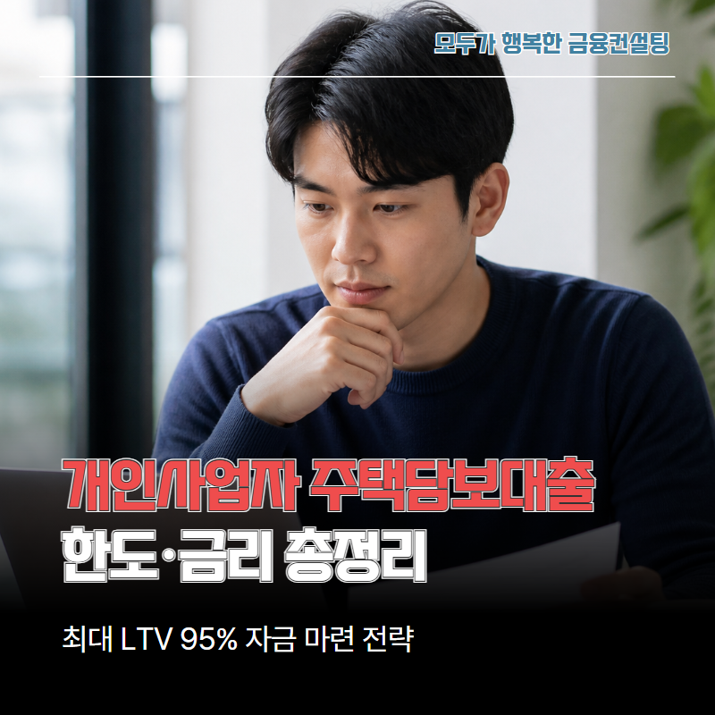 개인사업자 주택담보대출 한도 산정, 금리 조건의 핵심 조건