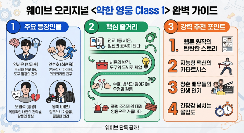 [드라마 추천] 웨이브 오리지널 '약한 영웅 Class 1' 줄거리, 출연진, 결말까지 몰아보기 리뷰!