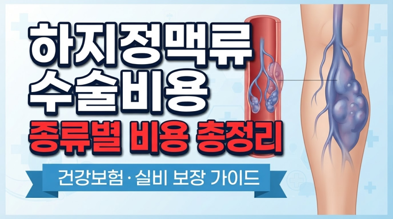 하지정맥류 수술비용 및 치료 방법 총정리: 종류별 비용 비교부터 건강보험·실비 보장까지