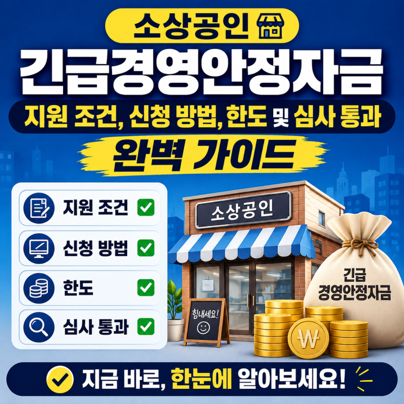 [경제 실무 백서] 소상공인 긴급경영안정자금 지원 조건, 신청 방법, 한도 및 심사 통과 완벽 ....