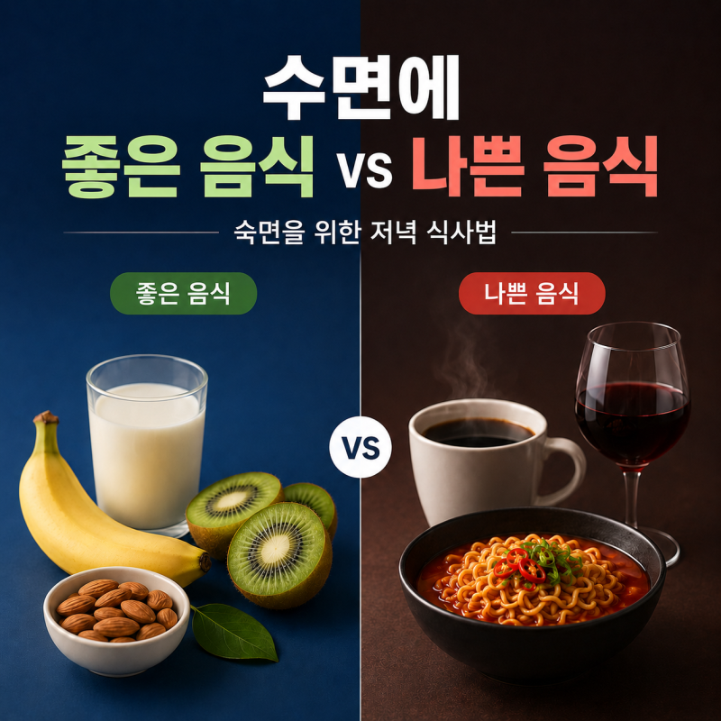 수면에 좋은 음식 vs 피해야 할 음식, 숙면을 위한 저녁 식사법